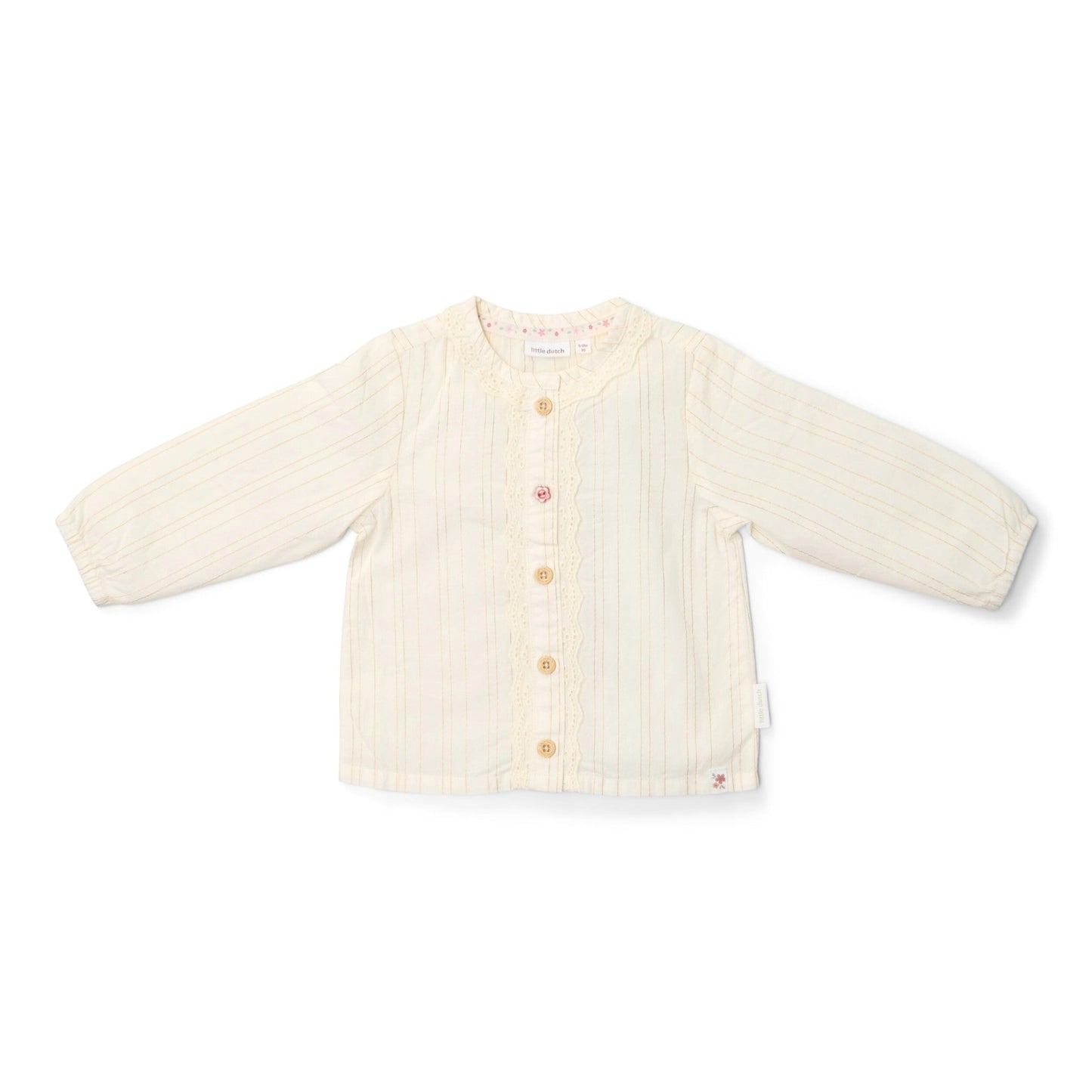 LITTLE DUTCH. Πουκάμισο μακρυμάνικο με βολάν Off White
