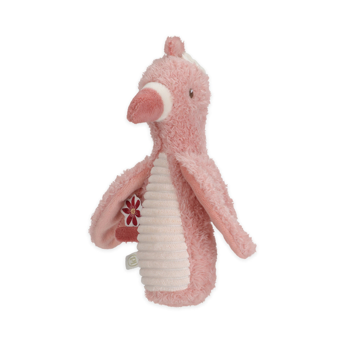 LITTLE DUTCH. Υφασμάτινη κουδουνίστρα Flamingo GRS