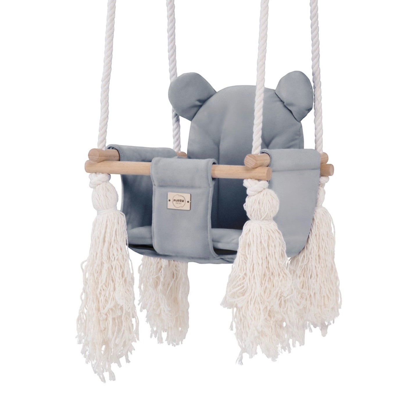 PLUSH NEST. Βρεφική κούνια Teddy Bear Velvet Gray