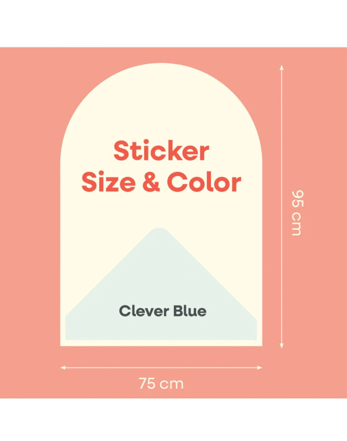 Cleverclixx. Μαγνητικό Wall Sticker 95x75cm | Clever Blue
