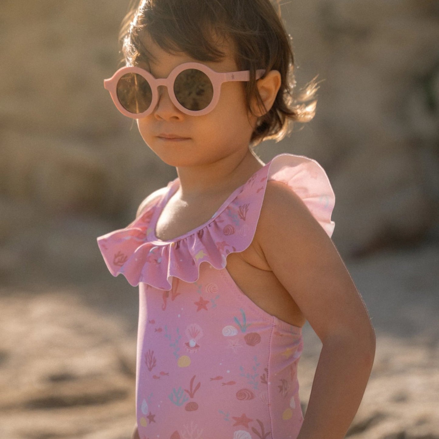 LITTLE DUTCH. Ολόσωμο μαγιό με βολάν Ocean Treasures Multi-colour
