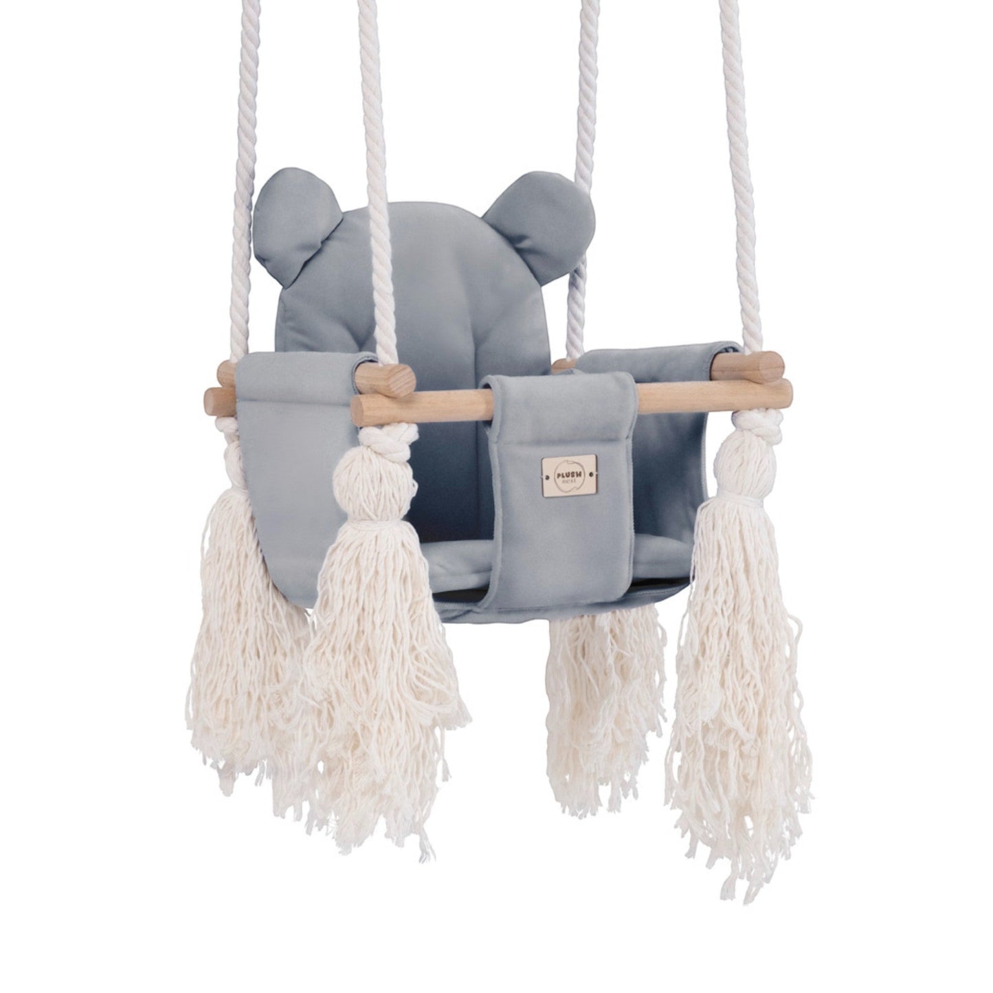 PLUSH NEST. Βρεφική κούνια Teddy Bear Velvet Gray