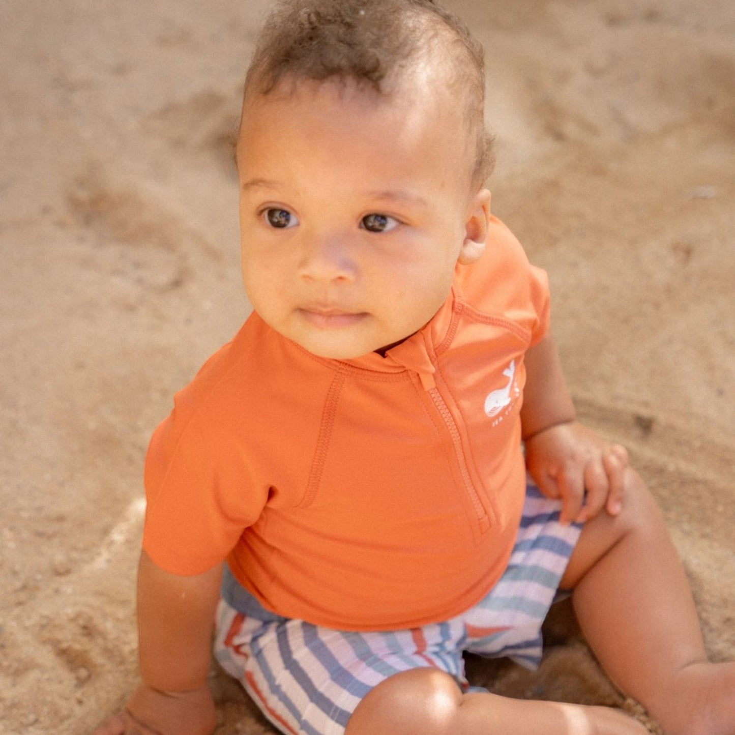 LITTLE DUTCH. Μπλουζάκι κοντομάνικο με προστασία UV Sea Life Coral Red
