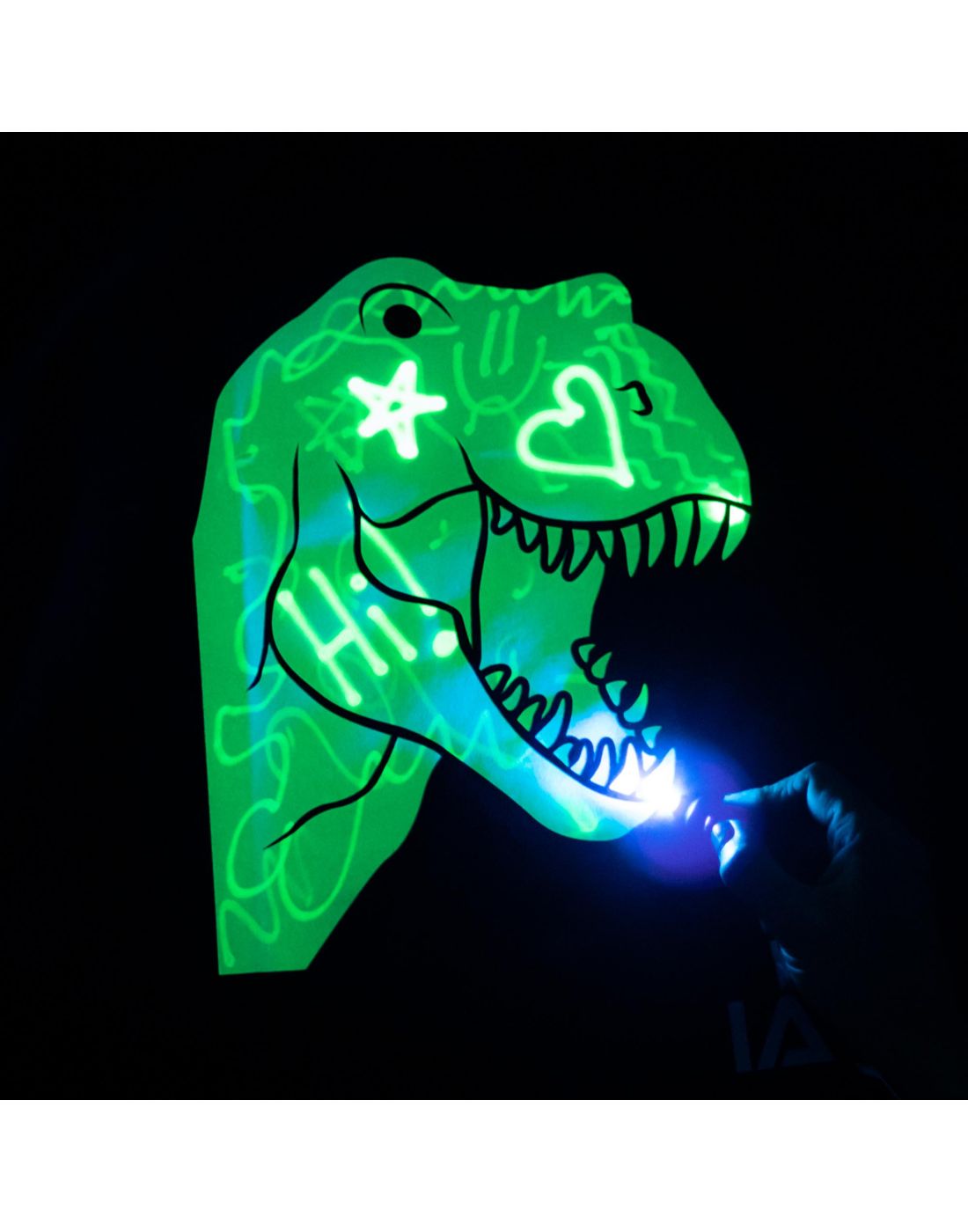 Illuminated Apparel.Παιδική Μπλούζα Interactive Glow Dinosaur