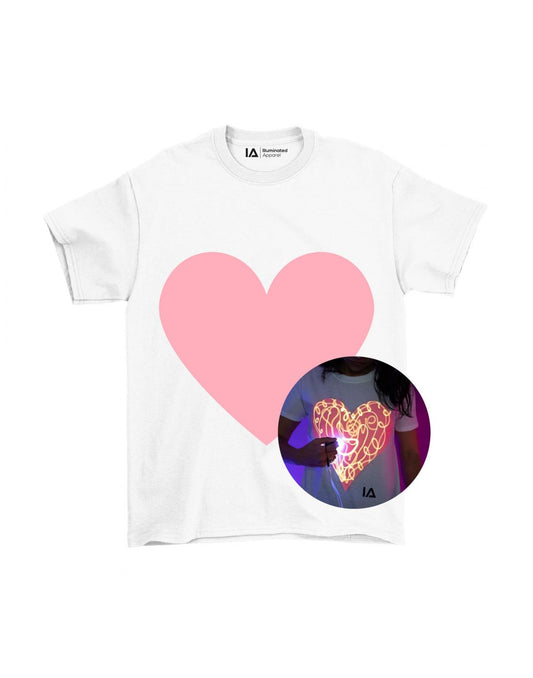 Illuminated Apparel.Παιδική Μπλούζα Interactive Glow Love Heart