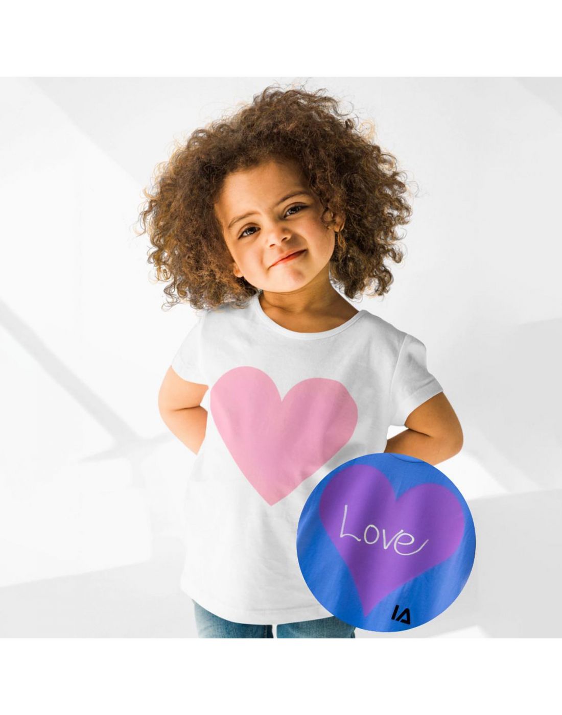 Illuminated Apparel.Παιδική Μπλούζα Interactive Glow Love Heart