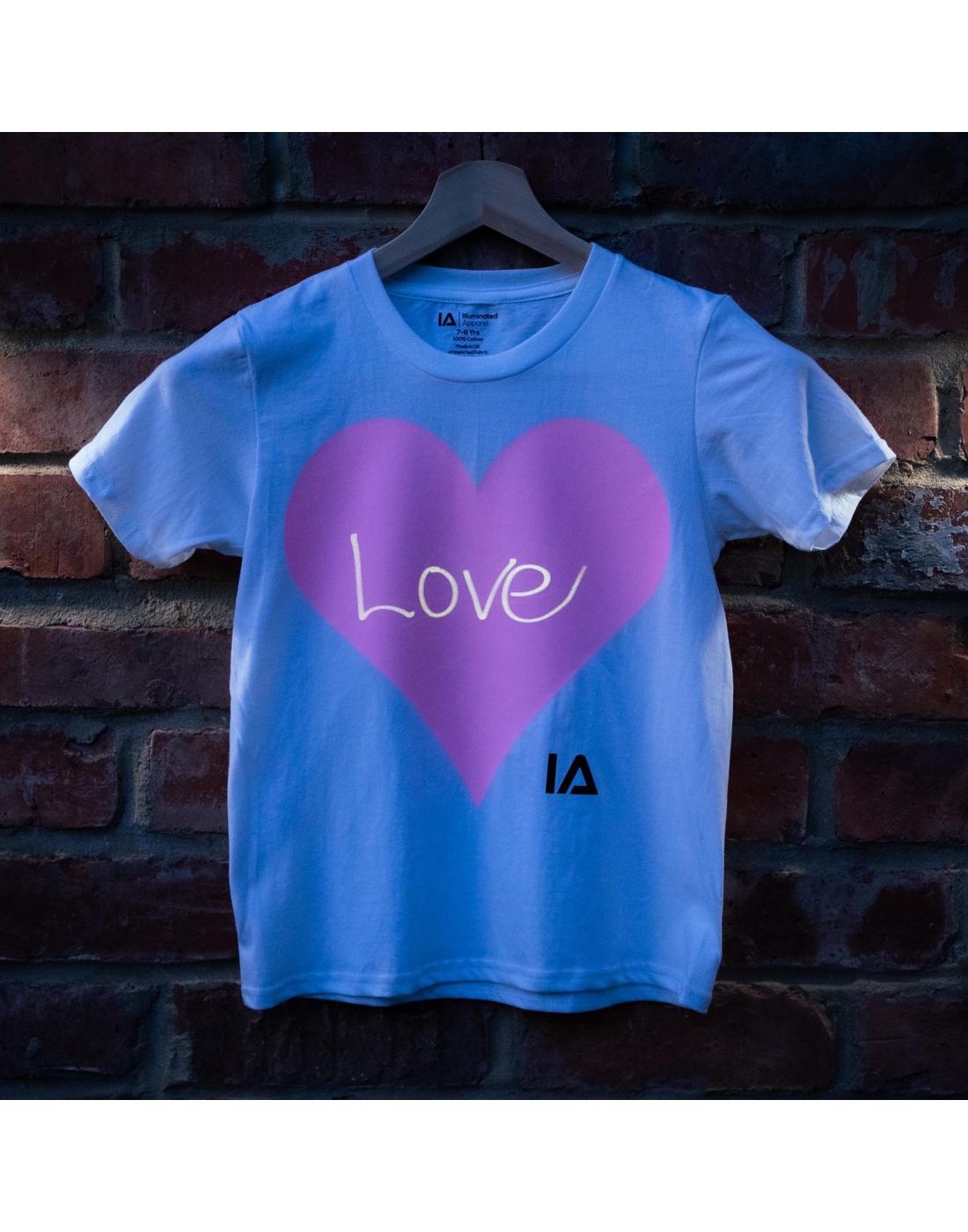 Illuminated Apparel.Παιδική Μπλούζα Interactive Glow Love Heart