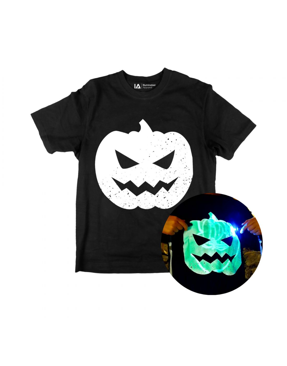 Illuminated Apparel.Παιδική Μπλούζα Interactive Glow Love Heart Monster Alien Jack O Lantern