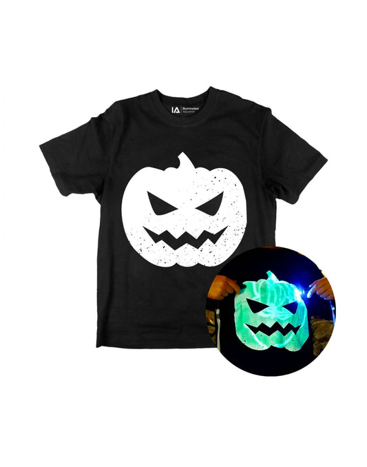 Illuminated Apparel.Παιδική Μπλούζα Interactive Glow Love Heart Monster Alien Jack O Lantern
