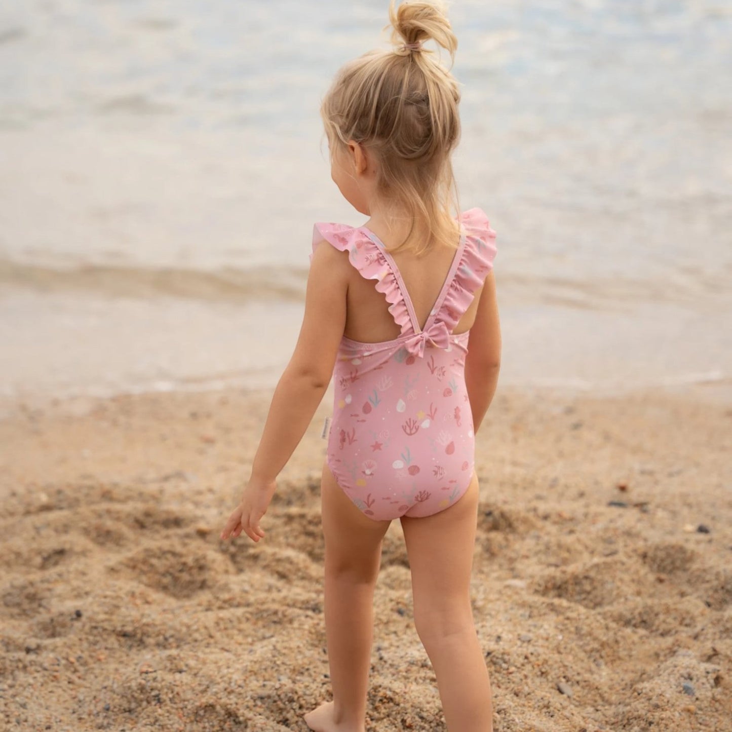 LITTLE DUTCH. Ολόσωμο μαγιό με βολάν Ocean Treasures Multi-colour