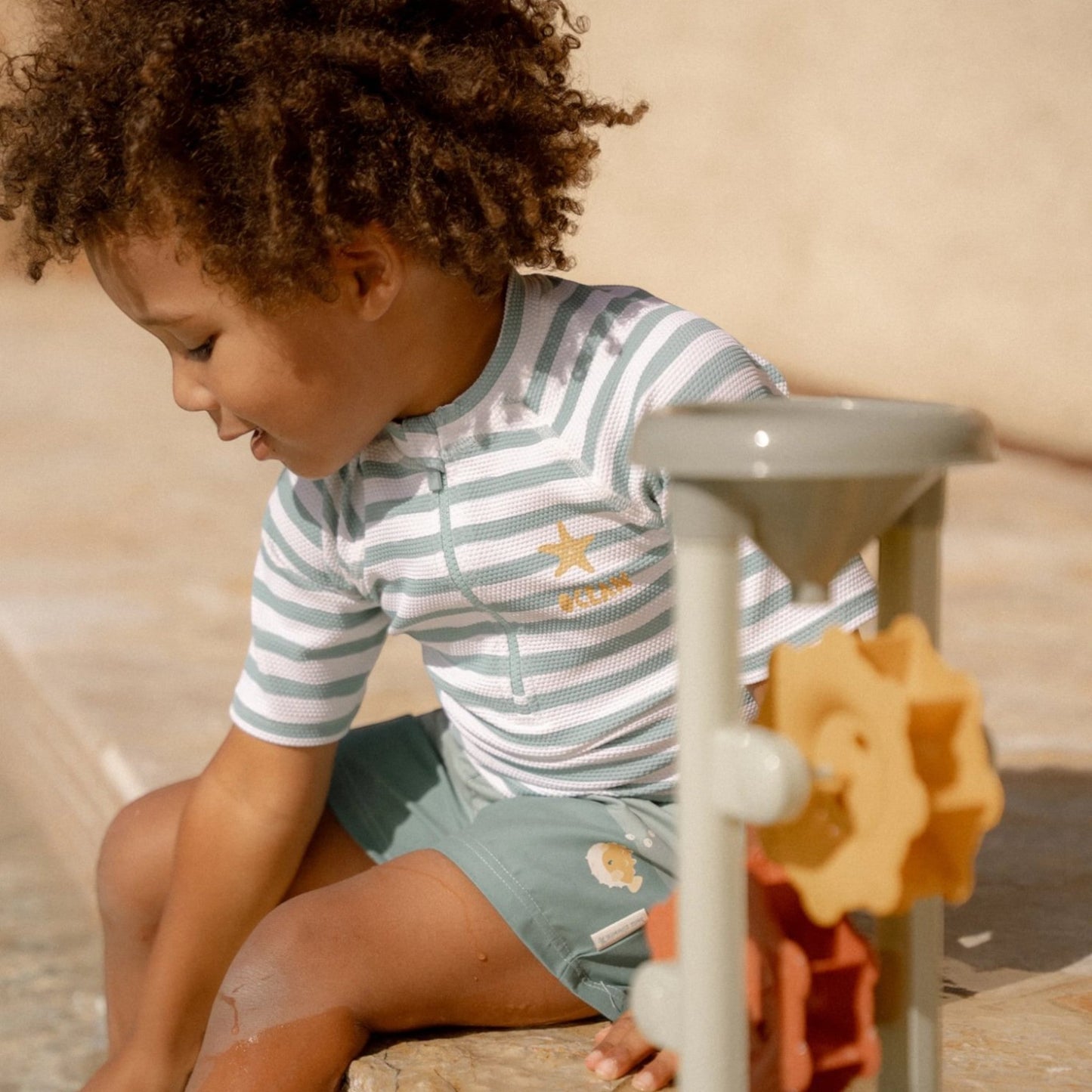 LITTLE DUTCH. Παιδικό μαγιό βερμούδα για αγόρια Seashells Surf Blue
