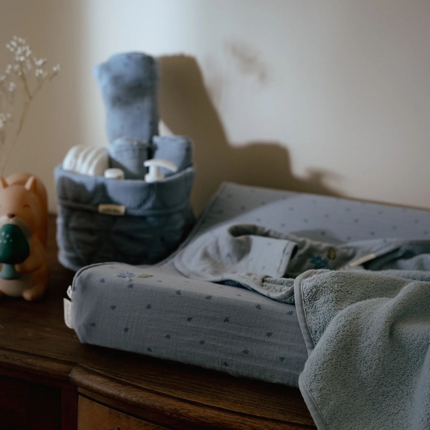 LITTLE DUTCH. Κάλυμμα μαξιλαριού αλλαξιέρας Pure Denim Blue