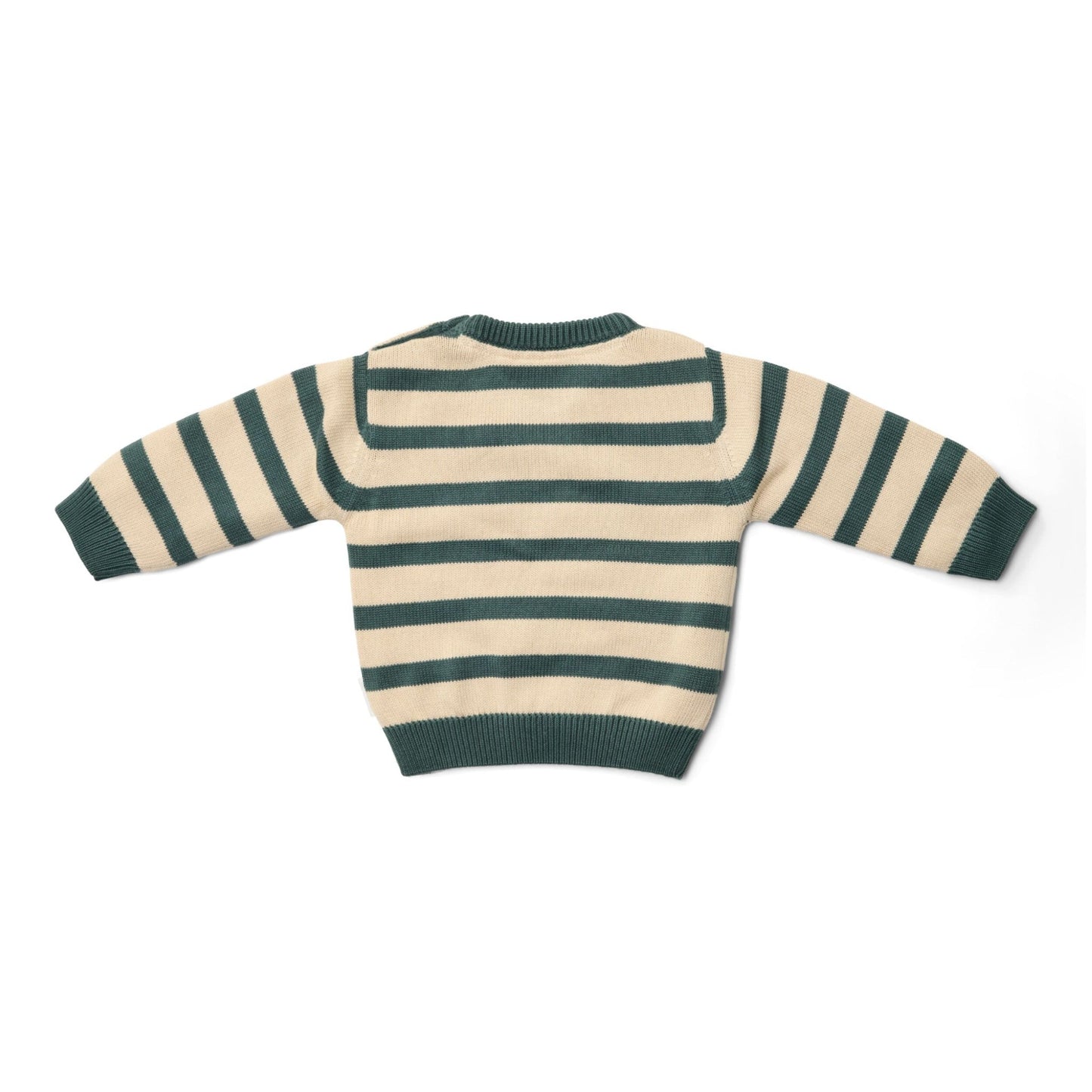 LITTLE DUTCH. Πλεκτό πουλόβερ Balsam Green Stripe