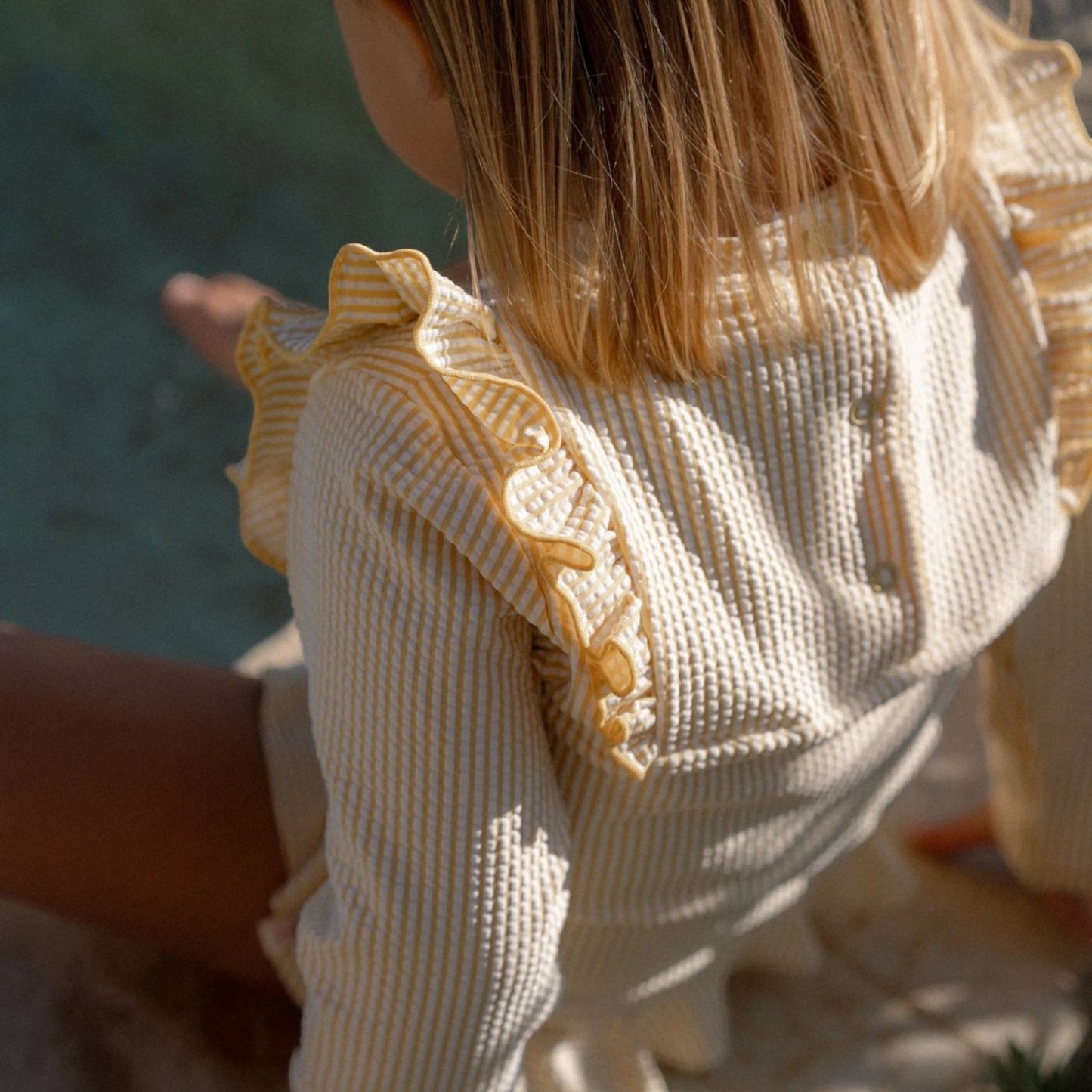 LITTLE DUTCH. Μπλουζάκι μακρυμάνικο με προστασία UV Ocean Treasures Yellow