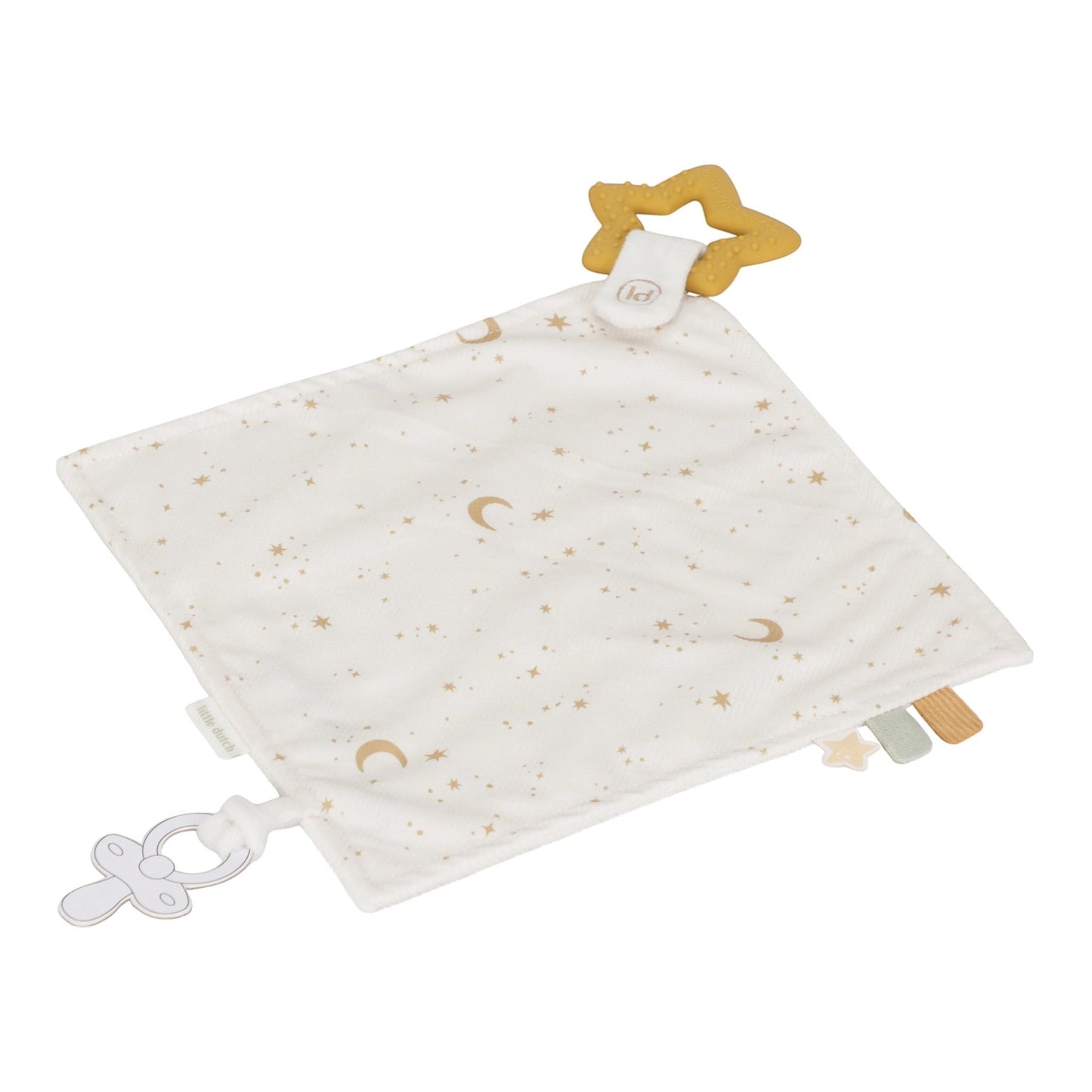 LITTLE DUTCH. Υφασμάτινο ντουντού με μασητικό Newborn Naturals GRS