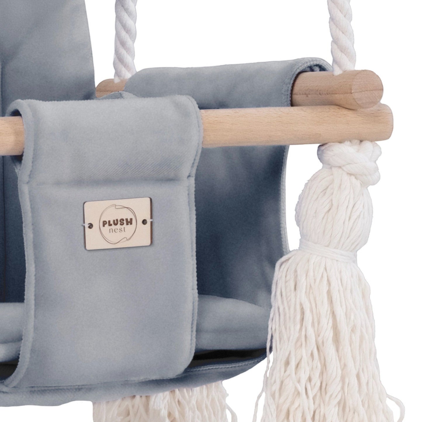 PLUSH NEST. Βρεφική κούνια Teddy Bear Velvet Gray