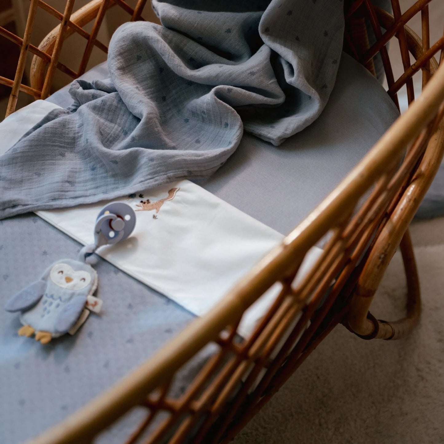 LITTLE DUTCH. Κουβέρτα καλοκαιρινή Pure Denim Blue 70x100