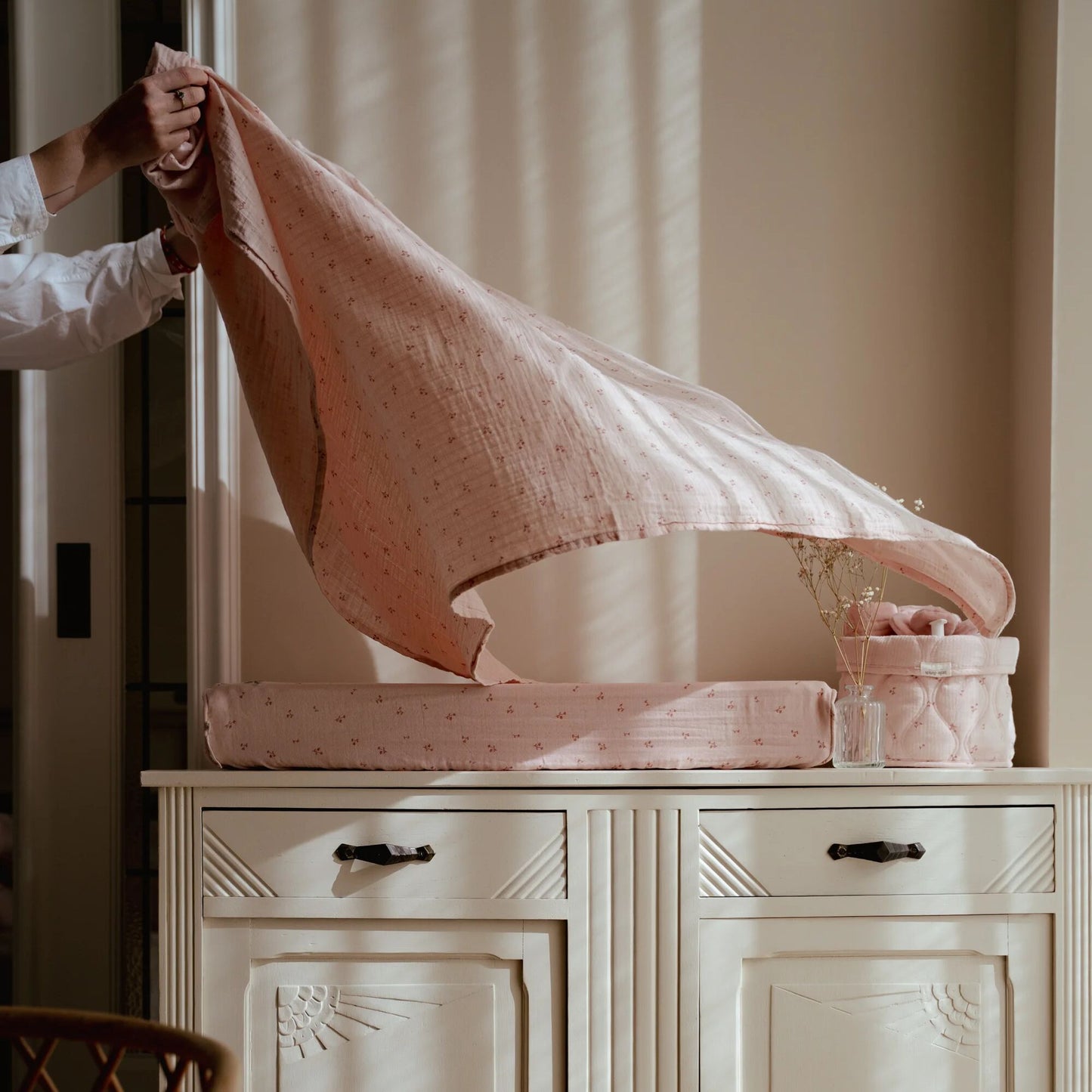 LITTLE DUTCH. Πανάκι αγκαλιάς - ύπνου από μουσελίνα Pure Blossom 120x120