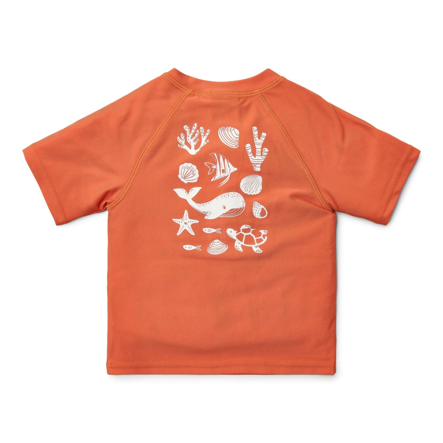 LITTLE DUTCH. Μπλουζάκι κοντομάνικο με προστασία UV Sea Life Coral Red