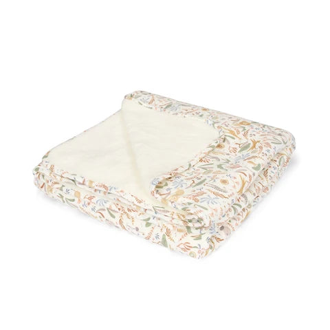 LITTLE DUTCH. Κουβέρτα με επένδυση fleece Safari Wonders 70x100