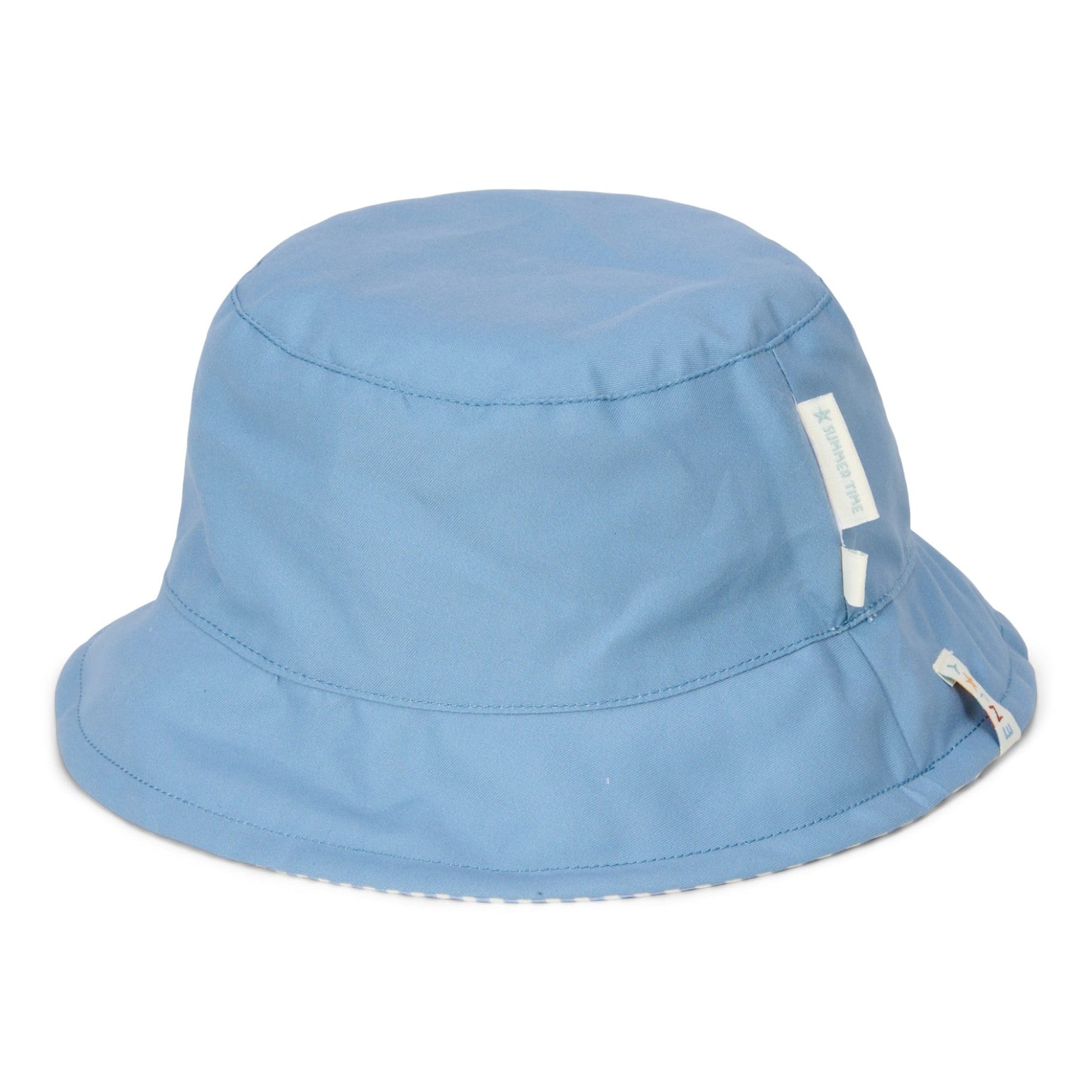 LITTLE DUTCH. Παιδικό καπέλο ήλιου διπλής όψης Stripes Ocean Blue