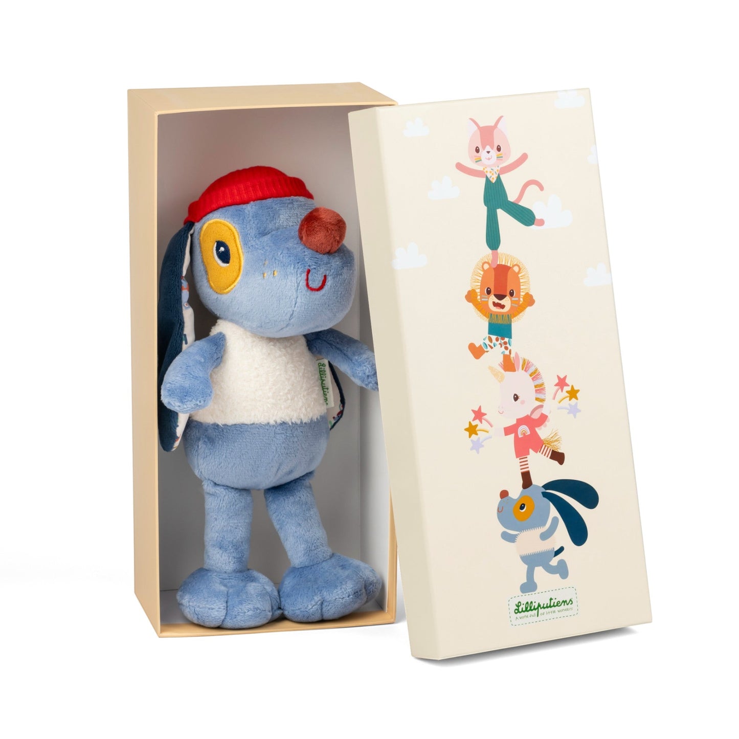 LILLIPUTIENS. Λούτρινο σκυλάκι σε κουτί δώρου Jules