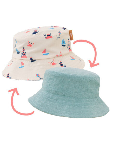 Fresk: Καπέλο Bucket διπλής όψης με UVA-UVB προστασία Lighthouse