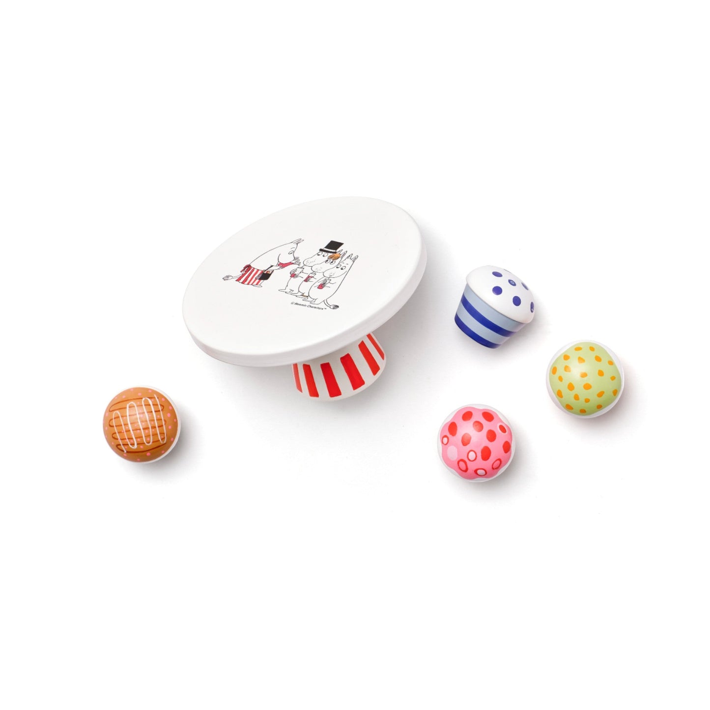 KIDS CONCEPT. Ξύλινος δίσκος με 4 κεκάκια MOOMIN