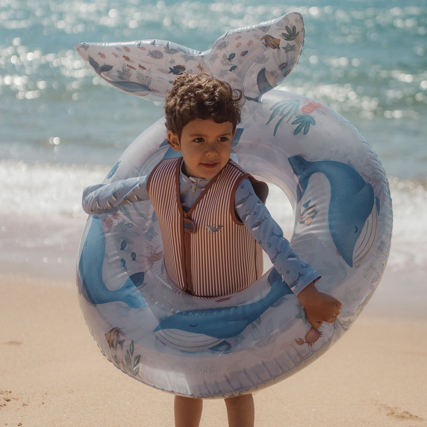 LITTLE DUTCH. Ολόσωμο μακρυμάνικο μαγιό Ocean Splash