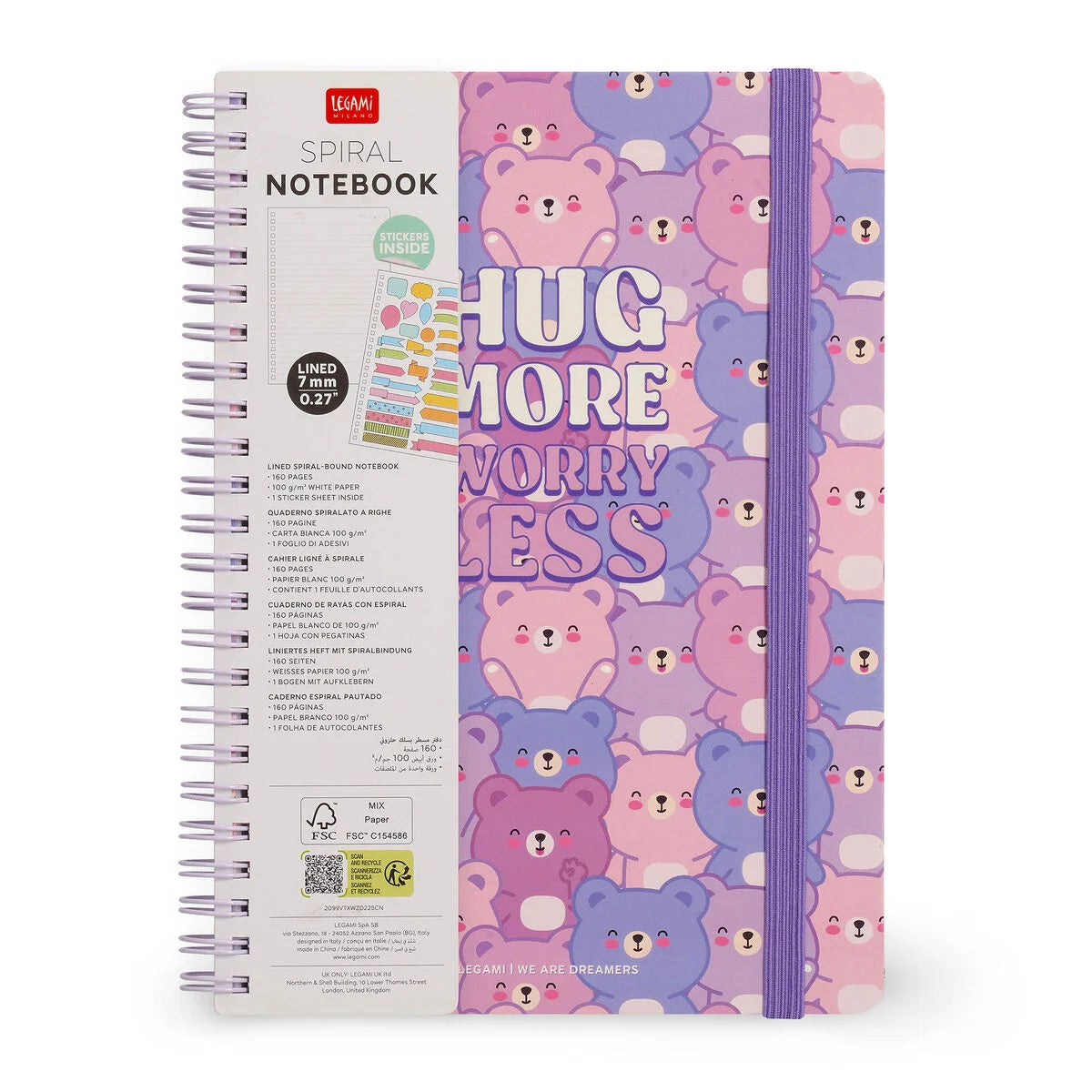 Legami. Spiral Notebook A5 TEDDY BEAR
