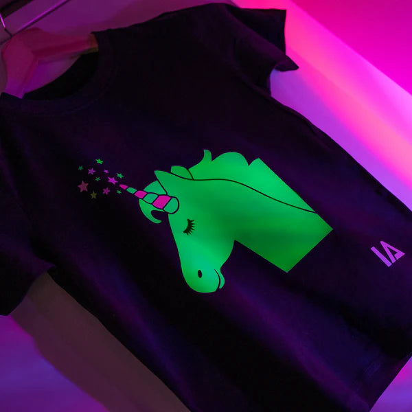 Illuminated Apparel.Παιδική Μπλούζα Interactive Glow Love Heart Unicorn