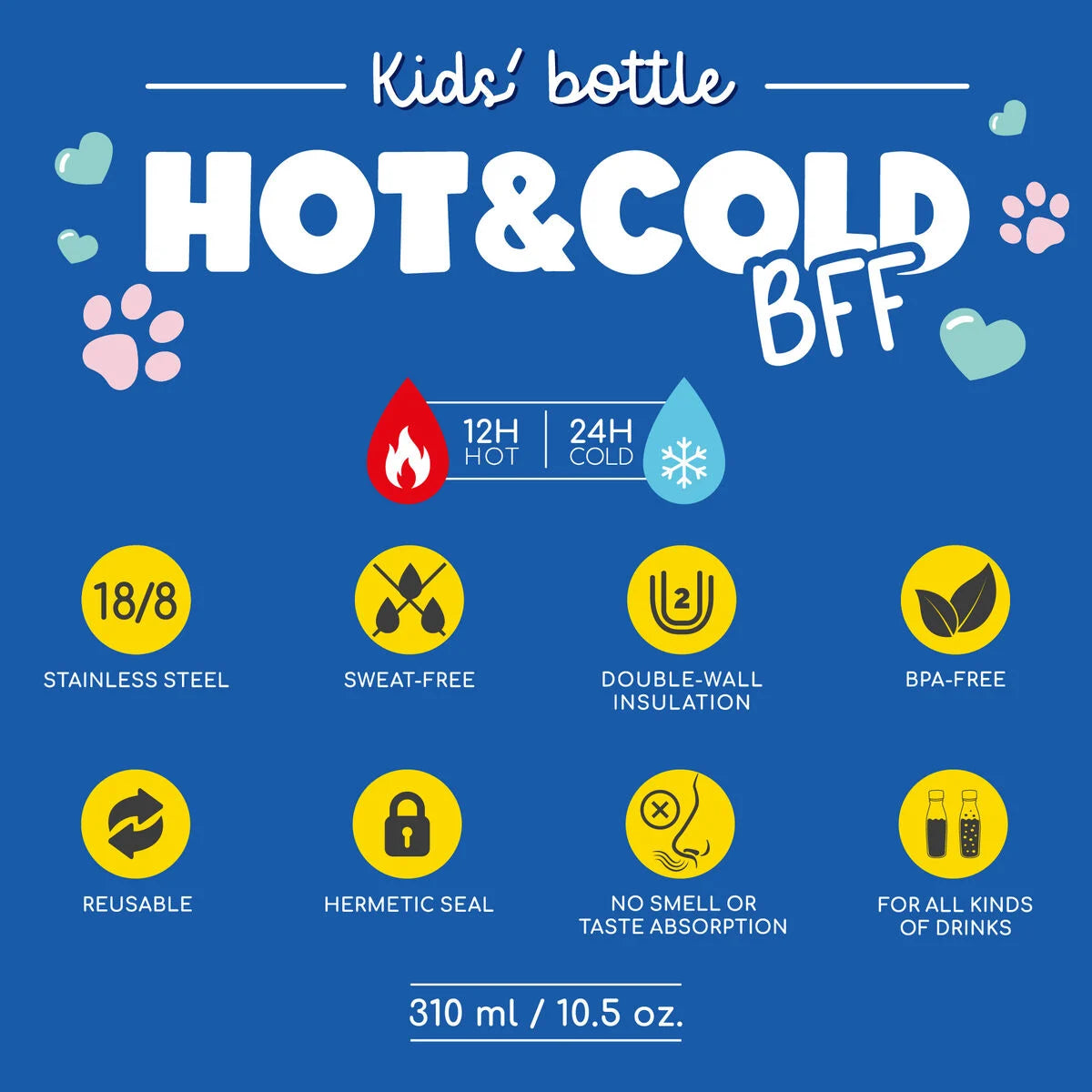 Vacuum Bottle for Kids - Panda - Hot&Cold BFF
