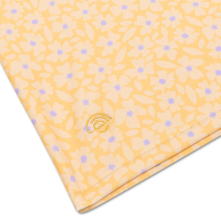 Swim Essentials Κοντομάνικη μπλούζα με UV προστασία "Yellow Flowers "