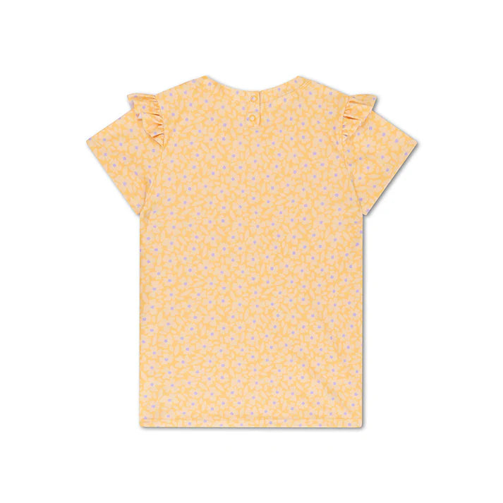 Swim Essentials Κοντομάνικη μπλούζα με UV προστασία "Yellow Flowers "
