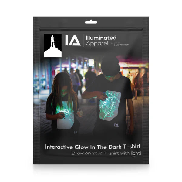 Illuminated Apparel.Παιδική Μπλούζα Interactive Glow Love Heart Rocket