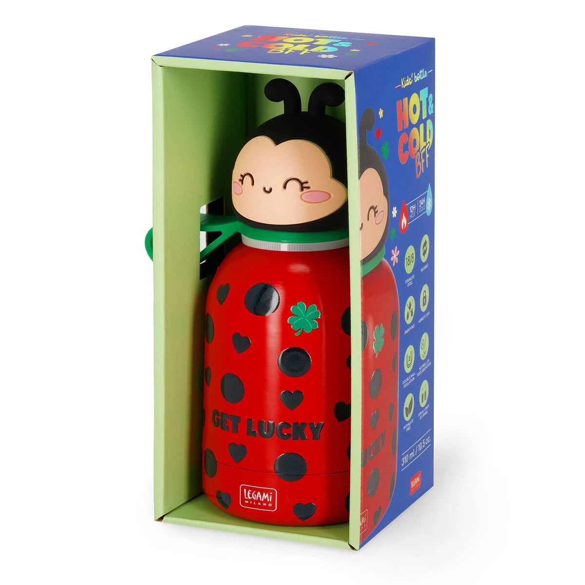 Legami. Vacuum Bottle for Kids - Ladybug - Hot&Cold BFF