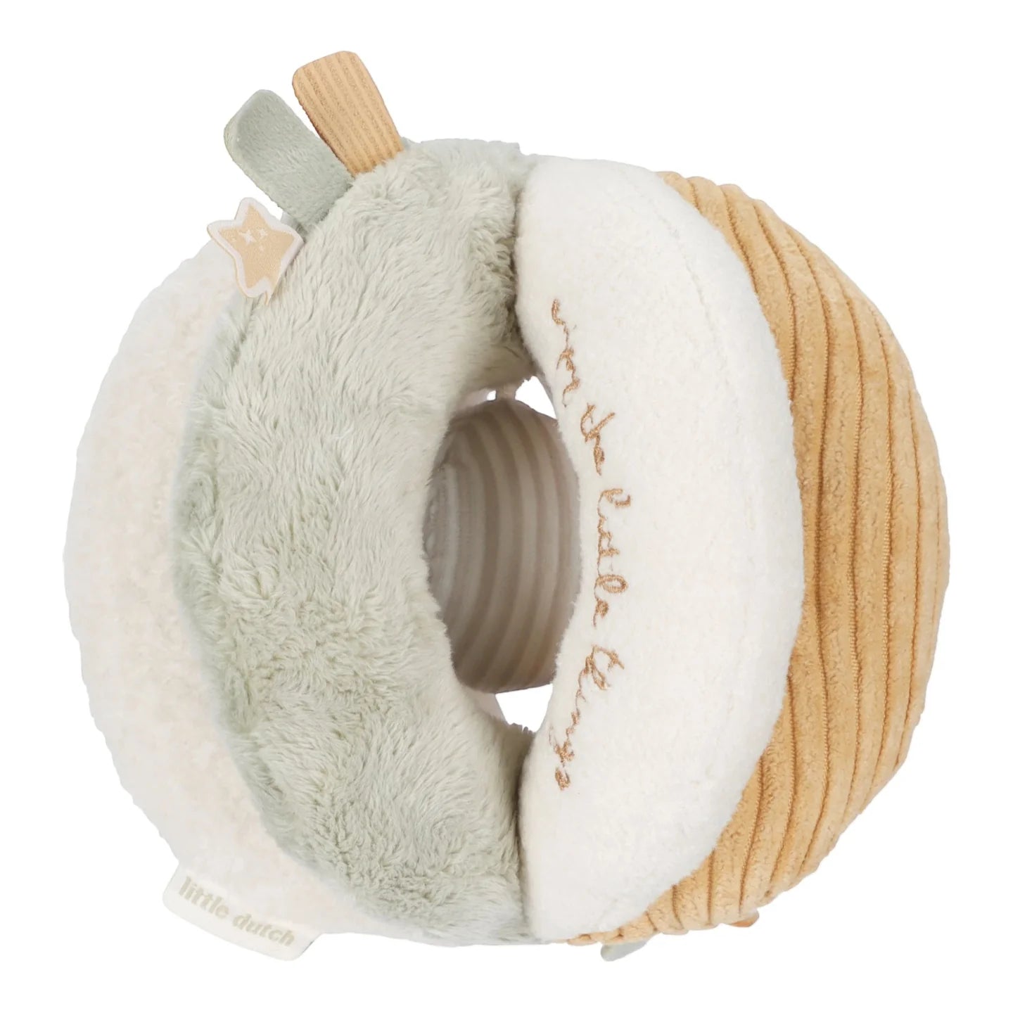LITTLE DUTCH. Υφασμάτινη μπάλα με χειρολαβές Newborn Naturals GRS