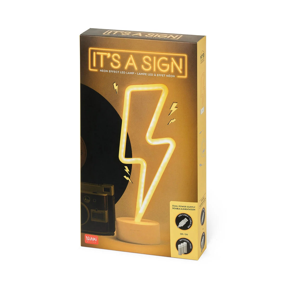 Legami. Neon-Effect LED Lamp - Flash - It's a Sign