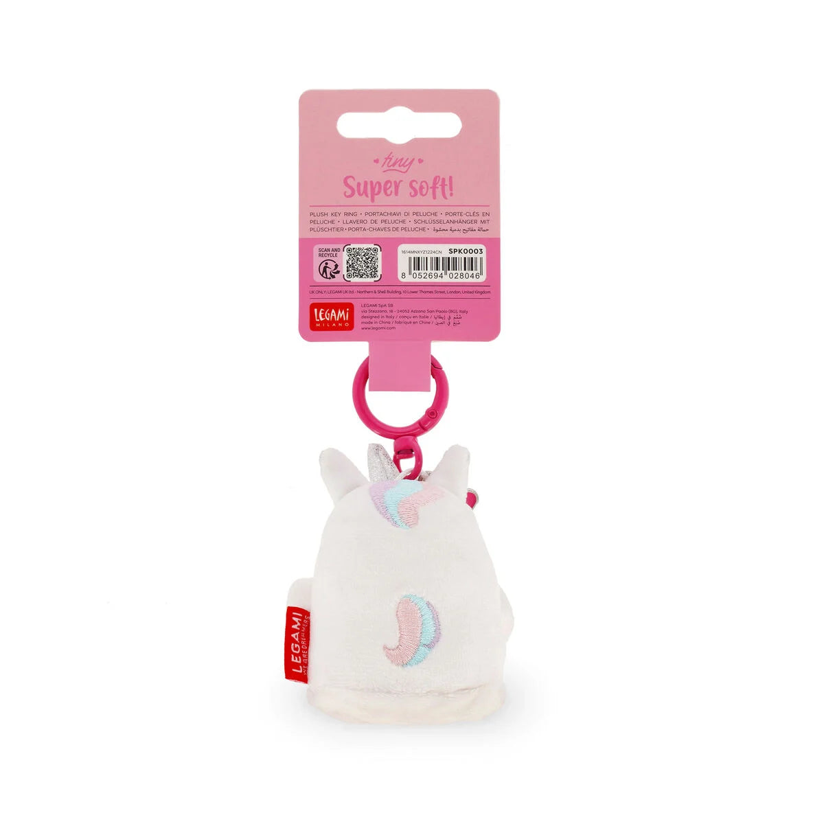 Legami Plush – Super Soft Tiny Unicorn Keyring