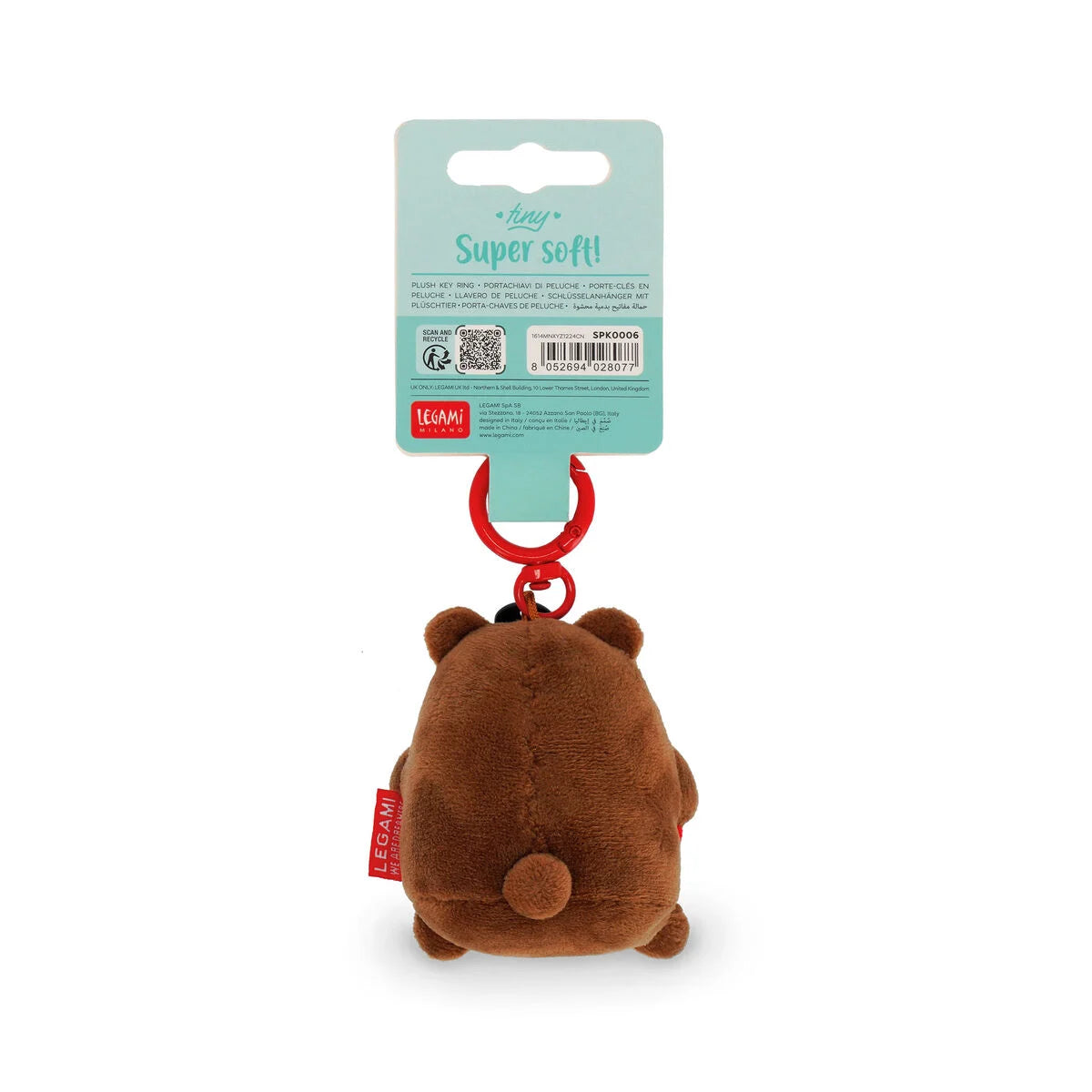 Legami Plush – Super Soft! - Tiny - Teddy Bear -Keyring