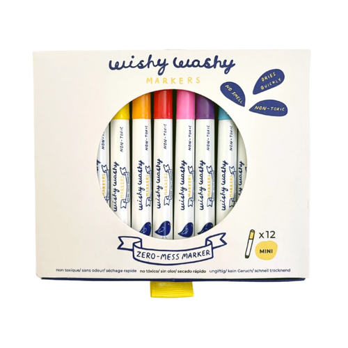 Jaq Jaq Bird: Wishy-Washy Μαρκαδόροι ΜΙΝΙ 12τεμ