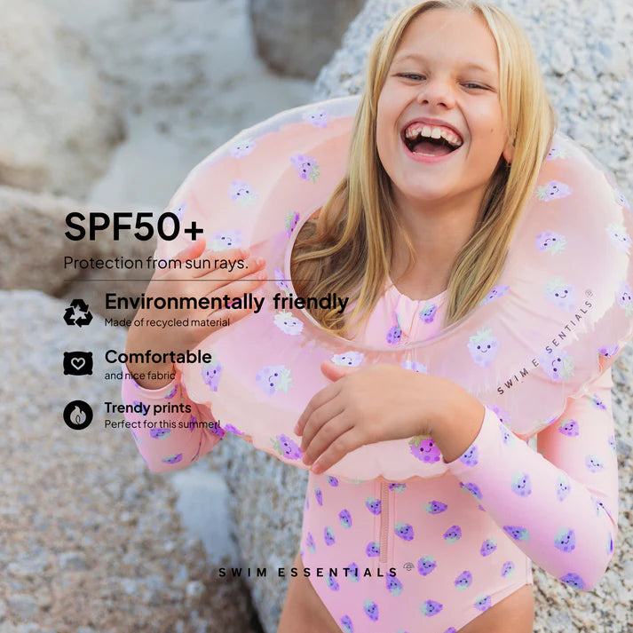 Swim Essentials Ολόσωμο μαγιό με προστασία UPF50+ και μακριά μανίκια "Blackberry "
