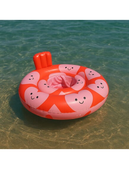 Swim Essentials: Παιδικό σωσίβιο με κάθισμα 69εκ - "Red Hearts"
