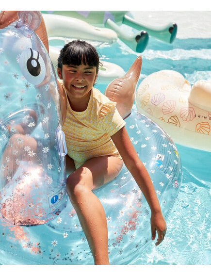 Swim Essentials: Στρώμα θαλάσσης για παιδιά από 6+ ετών - "Unicorn Daisy Flower"