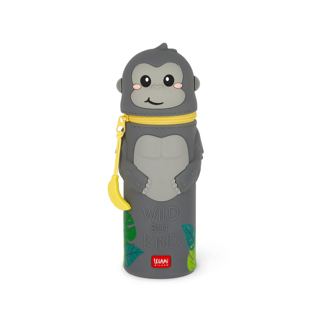 Legami Kawaii 2-in-1 Silicone Pencil Case Gorilla – KA0026