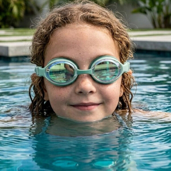 Swim Essentials: Γυαλάκια Κολύμβησης με φακούς anti-fog - Green Surfer