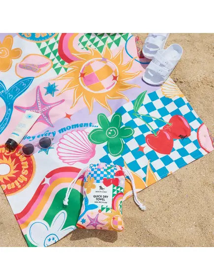 Dock & Bay: Πετσέτα θαλάσσης - Good Vibes Club Microfiber (Μικροϊνες) 160x90 εκ