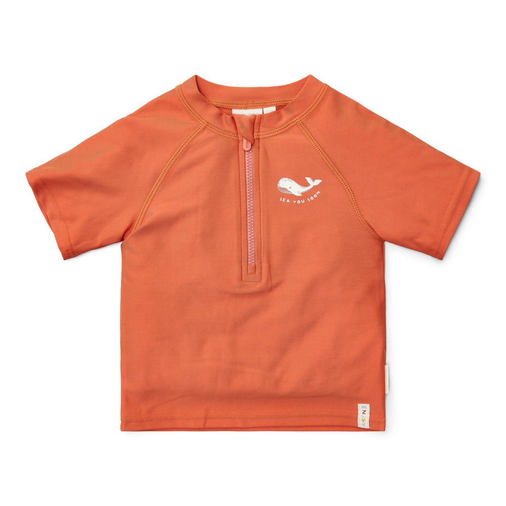LITTLE DUTCH. Μπλουζάκι κοντομάνικο με προστασία UV Sea Life Coral Red