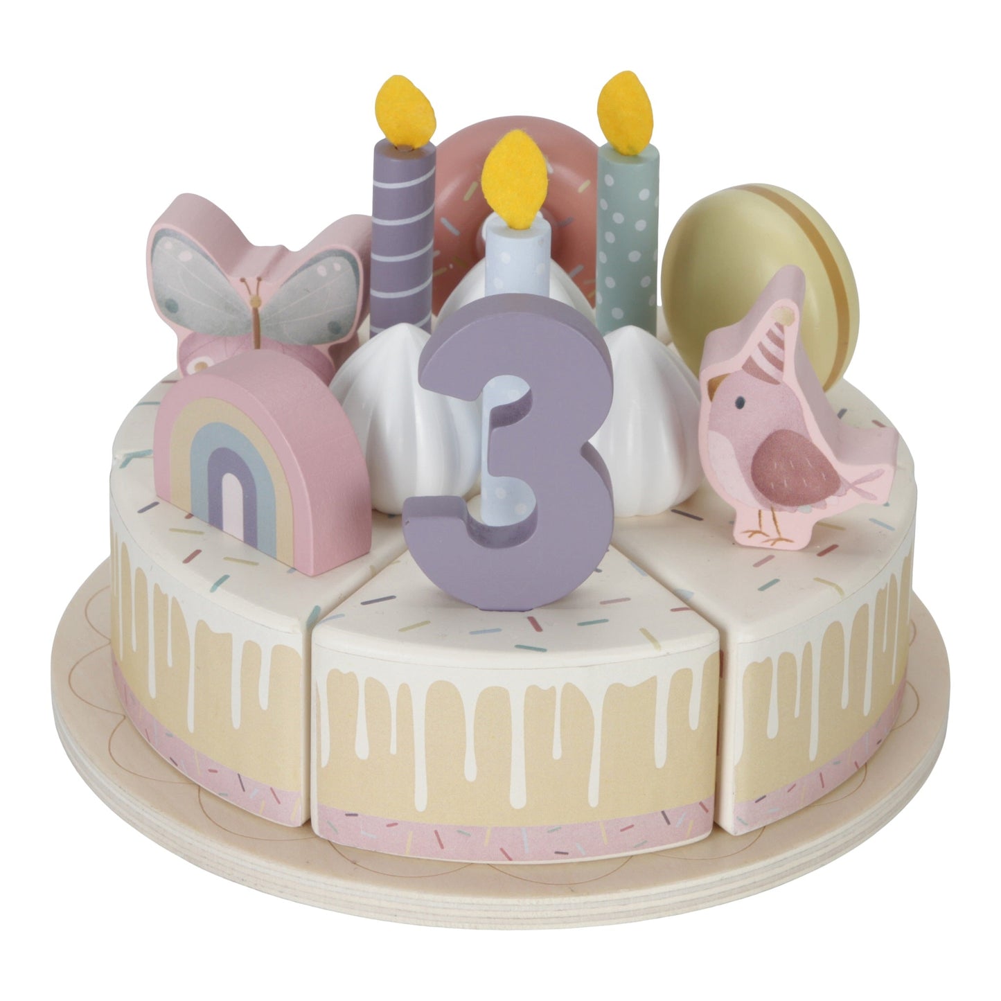 LITTLE DUTCH. Little Dutch Wooden birthday cake pink FSC