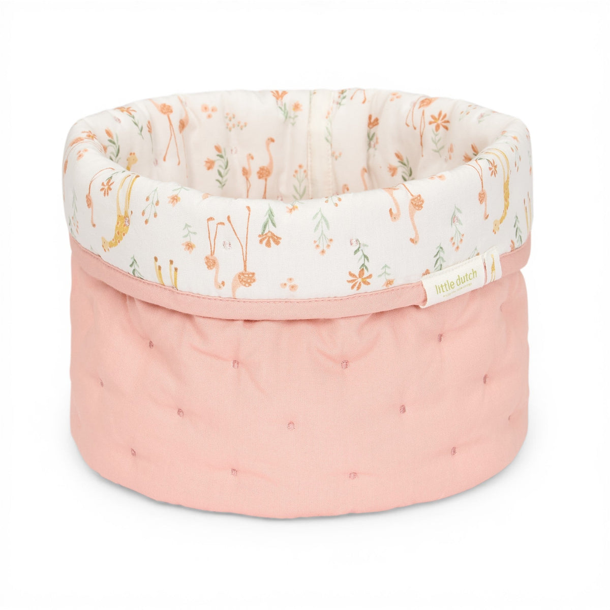 LITTLE DUTCH. Καλάθι αλλαξιέρας καπιτονέ μικρό Blooming Safari